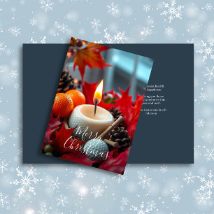 Tarjeta Festiva Vela de Navidades de golf ・ Azul marino