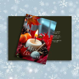 Tarjeta Festiva Vela de Navidades de golf ・ Oliva