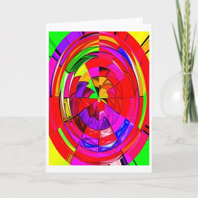 Tarjeta Festiva Vela del espacio rojo (Anverso)