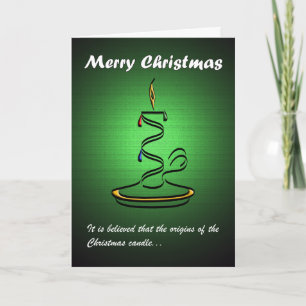 Tarjeta Festiva Vela (verde)