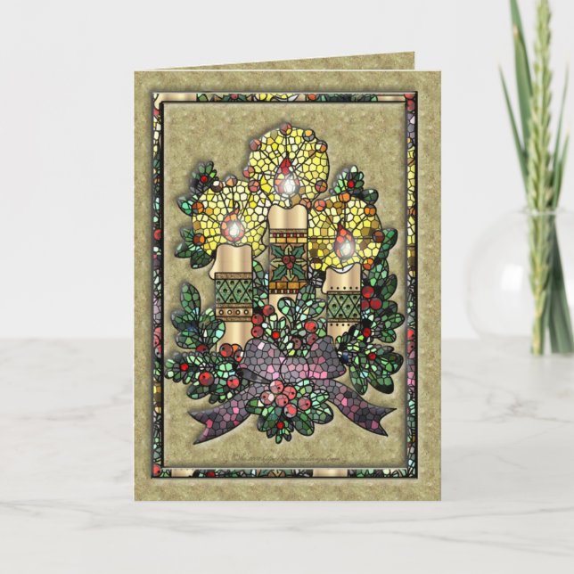 Tarjeta Festiva Velas (Anverso)