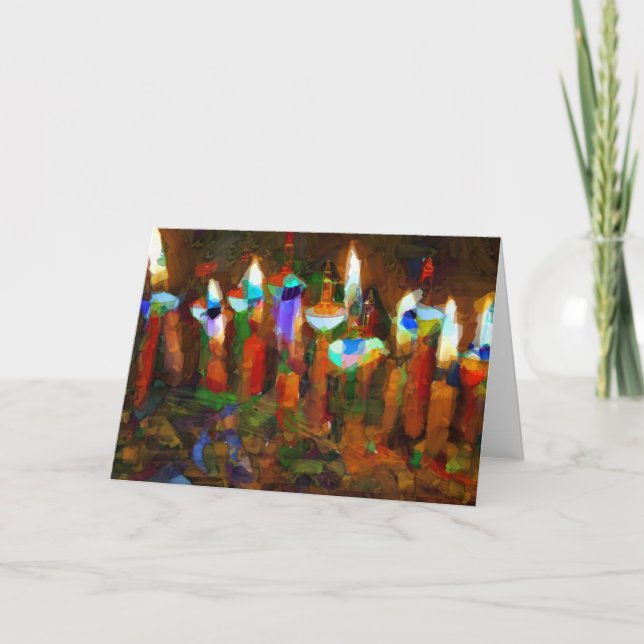 Tarjeta Festiva Velas (Anverso)