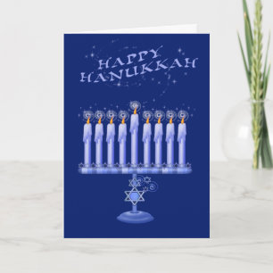 Tarjeta Festiva Velas de Hanukkah