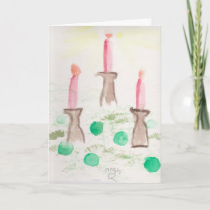 Tarjeta Festiva Velas del día de fiesta