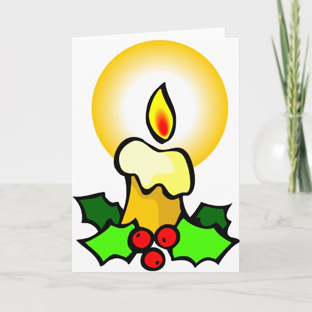 Tarjeta Festiva Velas navidades (Anverso)