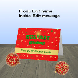 Tarjeta Festiva velas personalizadas de saludos de invierno