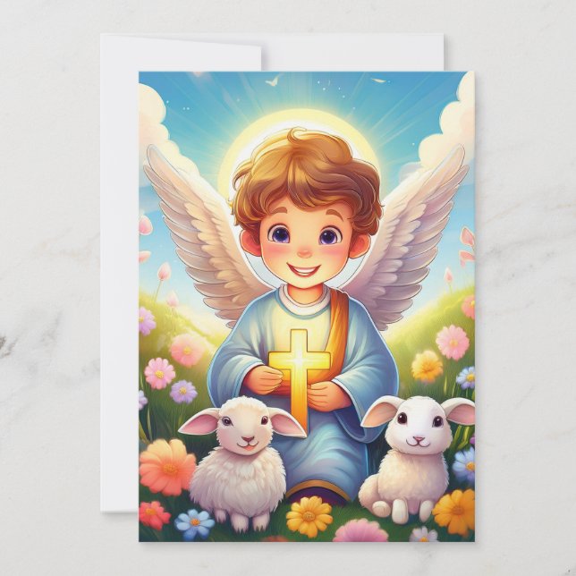 Tarjeta Festiva Velikonočne voščilnice z verskim sporočilom holida (Anverso)