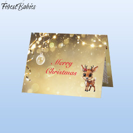 Tarjeta Festiva Venado, Amanecer, Perro, Amante de renos 🦌 Fiesta