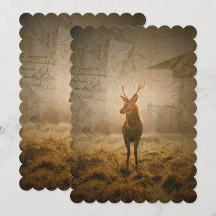Tarjeta Festiva Venado en el bosque