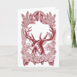 Tarjeta Festiva Venado navideño