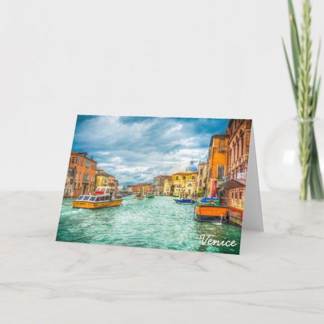 Tarjeta Festiva Venecia, Italia (Anverso)