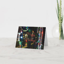 Tarjeta Festiva Ventana Almacén de navidades