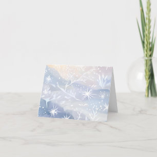 Tarjeta Festiva Ventana descongelada   Hermosa escena de invierno 