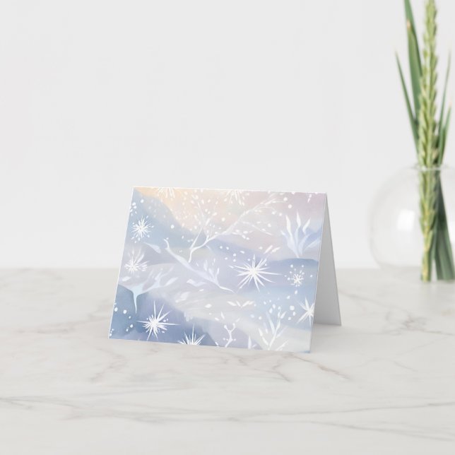 Tarjeta Festiva Ventana descongelada | Hermosa escena de invierno  (Anverso)