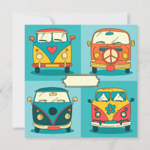 Tarjeta Festiva Ventiladores retro
