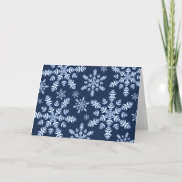 Tarjeta Festiva Ventisca del copo de nieve de la pluma