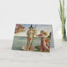 Tarjeta Festiva Venus Rising Halloween Greeting Card