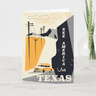 Tarjeta Festiva Ver Estados Unidos - poster de viajes vintage de T