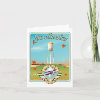 Tarjeta Festiva Ver poster de vuelo estilo America Vintage 50