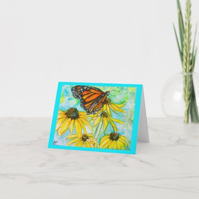 Tarjeta Festiva Verano en el jardín (Anverso)