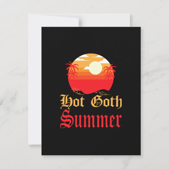Tarjeta Festiva verano gótico caliente (Anverso)