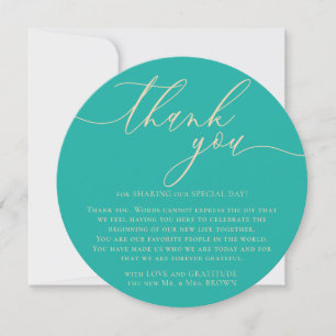 Tarjeta Festiva Verde Beige Elegante Foto Personalizada de Agradec