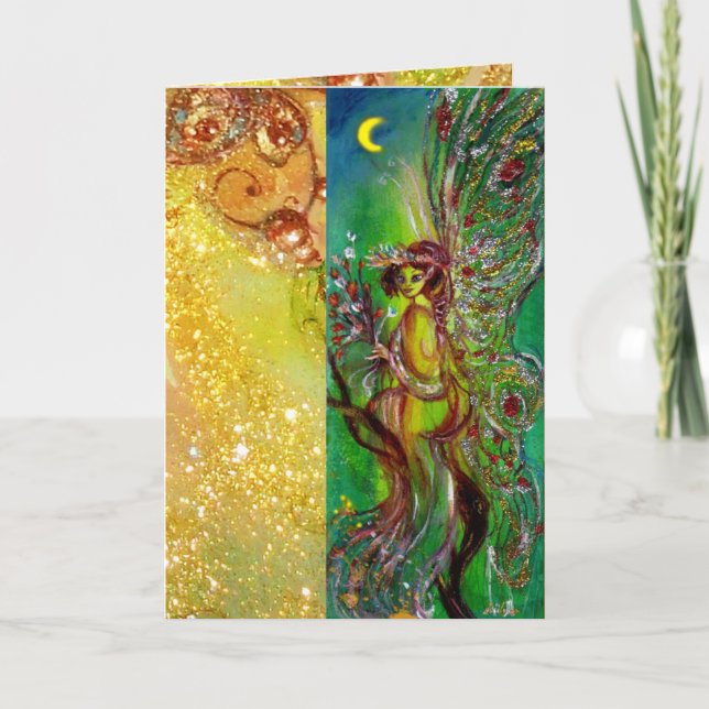TARJETA FESTIVA VERDE FAIRY (Anverso)