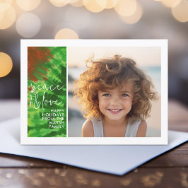 Tarjeta Festiva Verde Rojo de tinte de tie-dye - 1 foto - Feliz Na