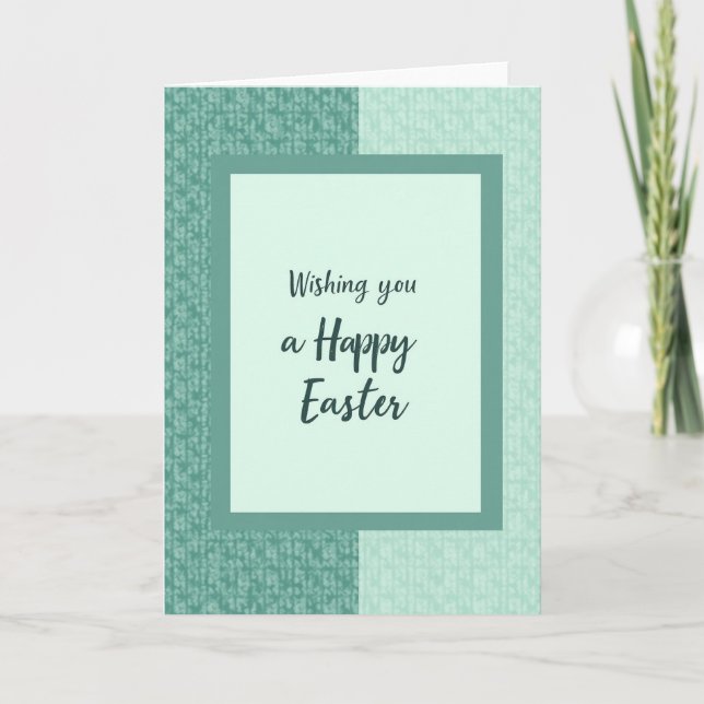 Tarjeta festiva verde turquesa para las fiestas (Anverso)