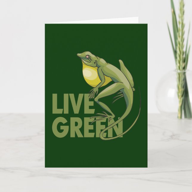 Tarjeta Festiva Verde vivo (Anverso)
