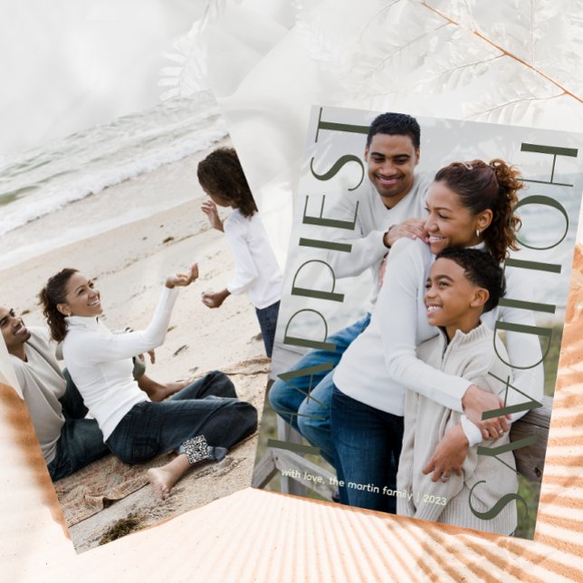 Tarjeta Festiva Verdes Rusos Dos Fotos Festividades Más Felices (Subido por el creador)