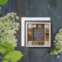 Tarjeta Festiva Versículo de la Biblia con marco humilde personali