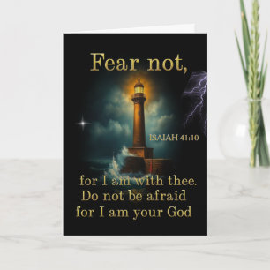 Tarjeta Festiva versículo de la Biblia cristiana ISAÍAS 41:10