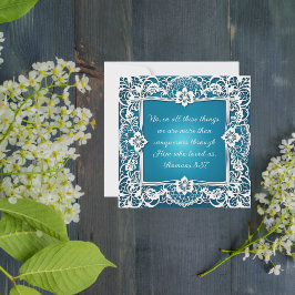 Tarjeta Festiva Versículo de la Biblia de encaje elegante personal