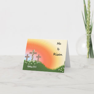 Tarjeta Festiva Versículo de la Celebración del Amanecer de Pascua