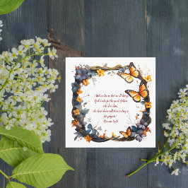 Tarjeta Festiva Verso de la Biblia personalizable floral