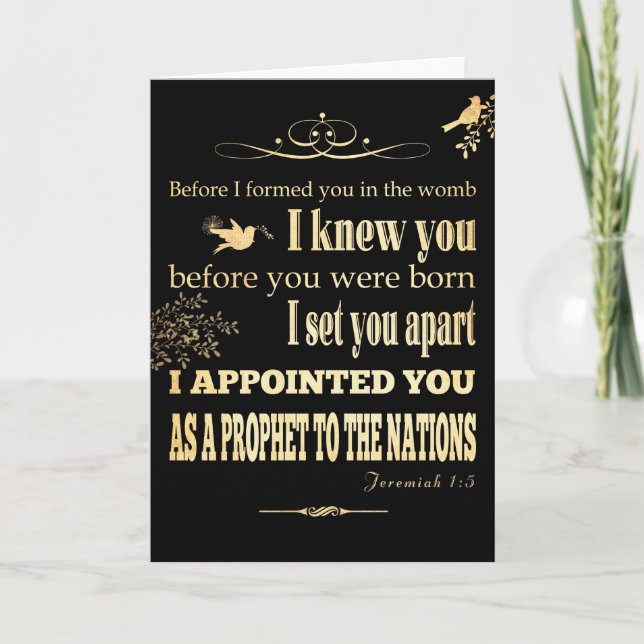 Tarjeta Festiva Verso Scriptural cristiano de la biblia - 1:5 de (Anverso)