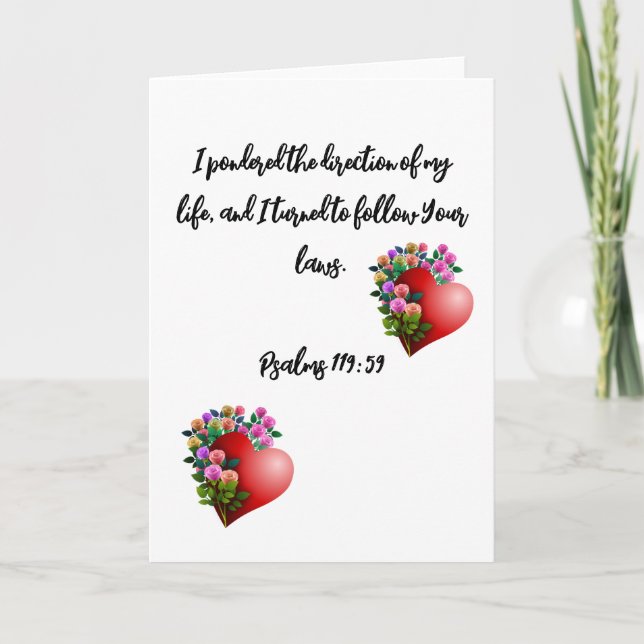 Tarjeta Festiva Versos de la Biblia (Anverso)