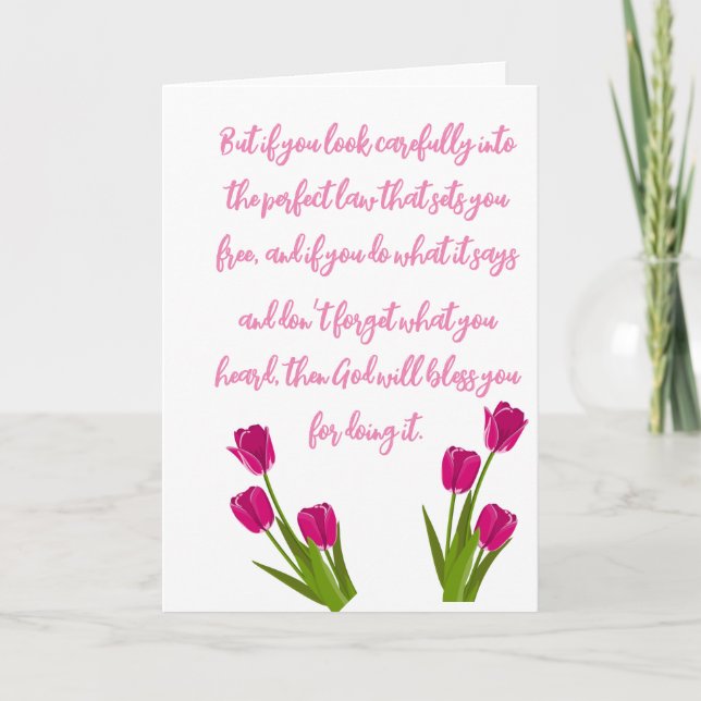 Tarjeta Festiva Versos de la Biblia (Anverso)