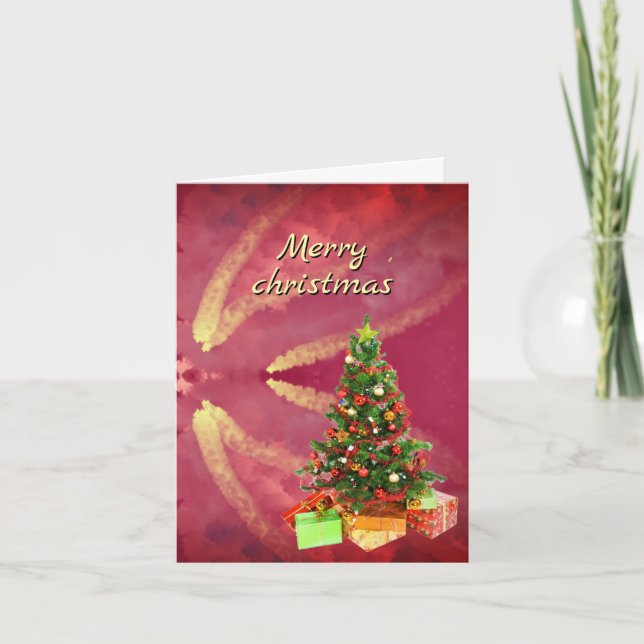 Tarjeta Festiva vertical christmas card  (Anverso)