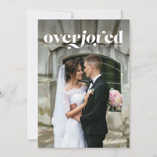 Tarjeta Festiva Vertical sobredisfrutado (Anverso)