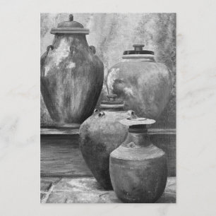 Tarjeta Festiva Vessels Vintage Arte Acrílico Caroline
