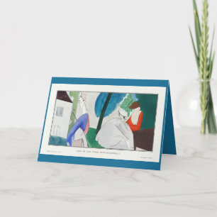 Tarjeta Festiva Vestidos de Paul Poiret Según Boussingault