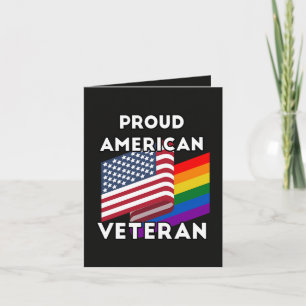 Tarjeta Festiva Veteranos LGTB - Bandera Americana
