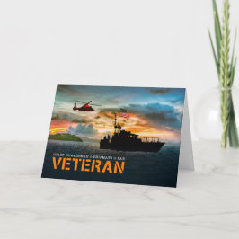 Tarjeta Festiva Veterans Day Coast Guardsman
