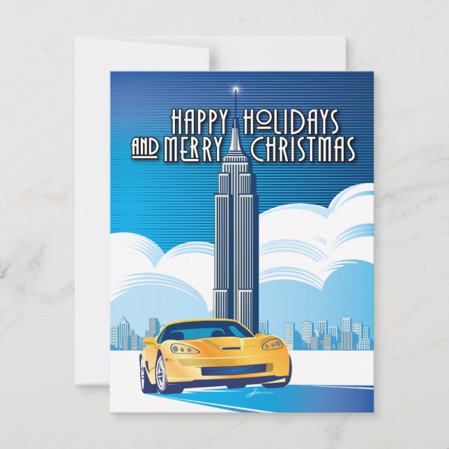 Tarjeta Festiva Vette legendaria elegante en crucero (Anverso)