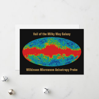 Tarjeta Festiva Vía Láctea Velo De Galaxia Sobre Universo WMAP