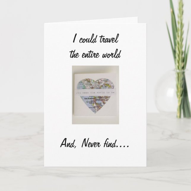 TARJETA FESTIVA VIAJAR AL MUNDO/NUNCA ENCONTRAR UN AMOR COMO EL NU (Anverso)