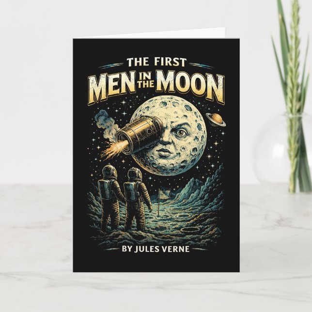 Tarjeta Festiva Viaje a la Luna (Anverso)