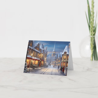 Tarjeta Festiva Viaje a través de la encantadora ciudad vintage